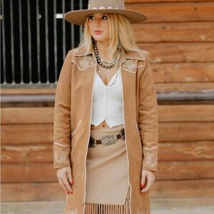 NWT Rodeo Quincy Western “Hall of Fame Duster” Tan